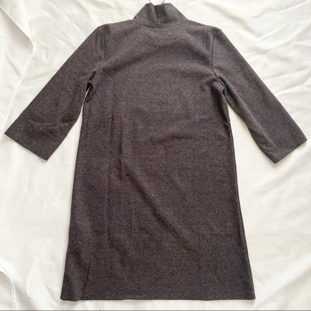 Zara Soft-touch Turtleneck Grey Shift Dress - Picture 4 of 4